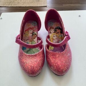 Disney Princess Pink Glitter Dress Shoes Toddler 7 Girls Dress Up Heel